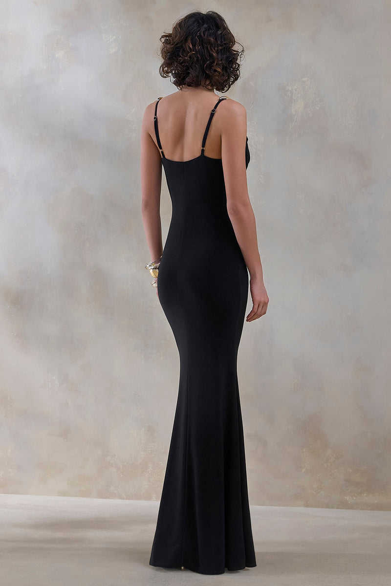 ECM_HR_CL137546001 - Iridessa _ Black Plunge-Neck Maxi Dress 3.jpg
