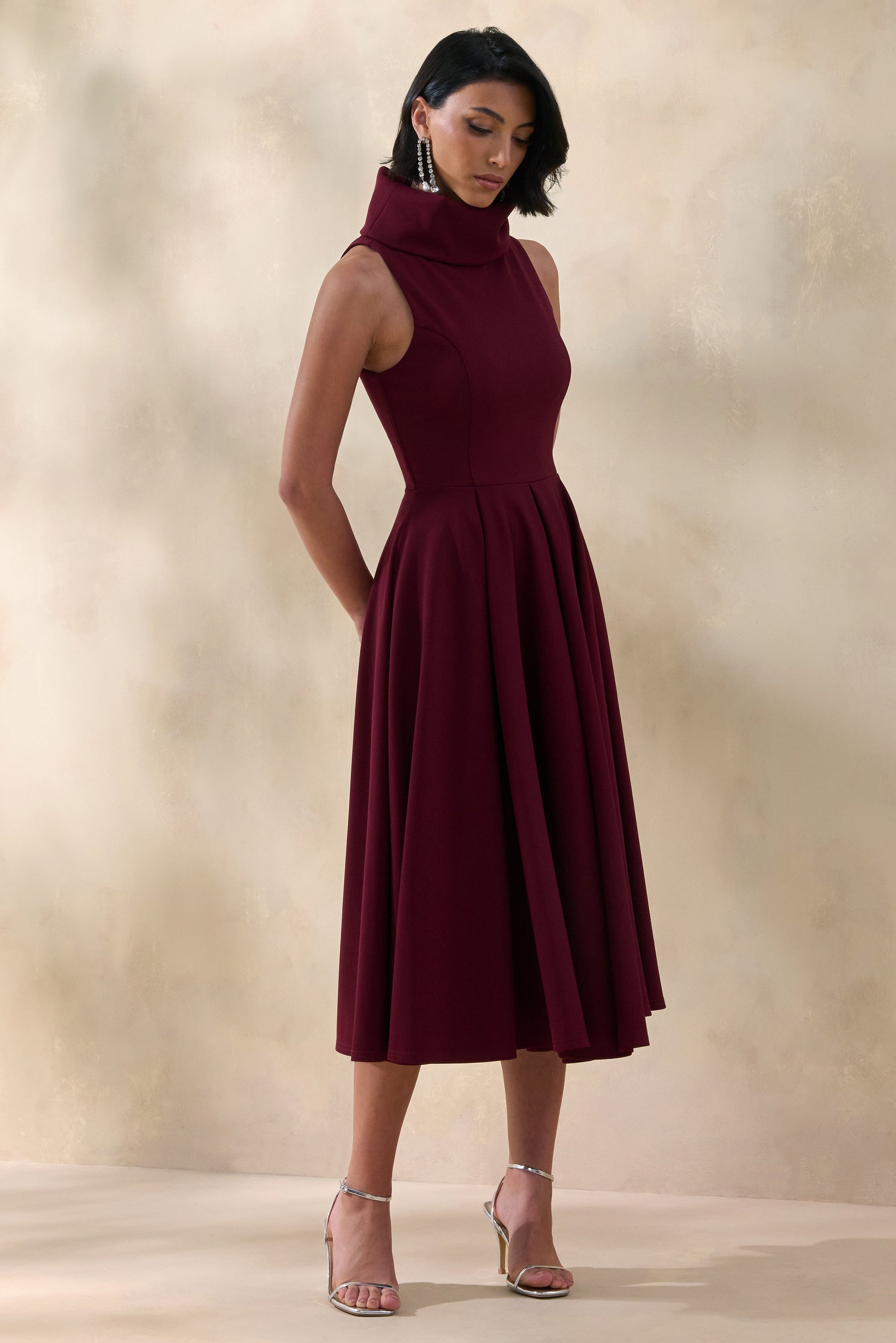 ECM_HR_CL137605102 - Exclusivity _ Burgundy High-Neck Midi Dress 0.jpg