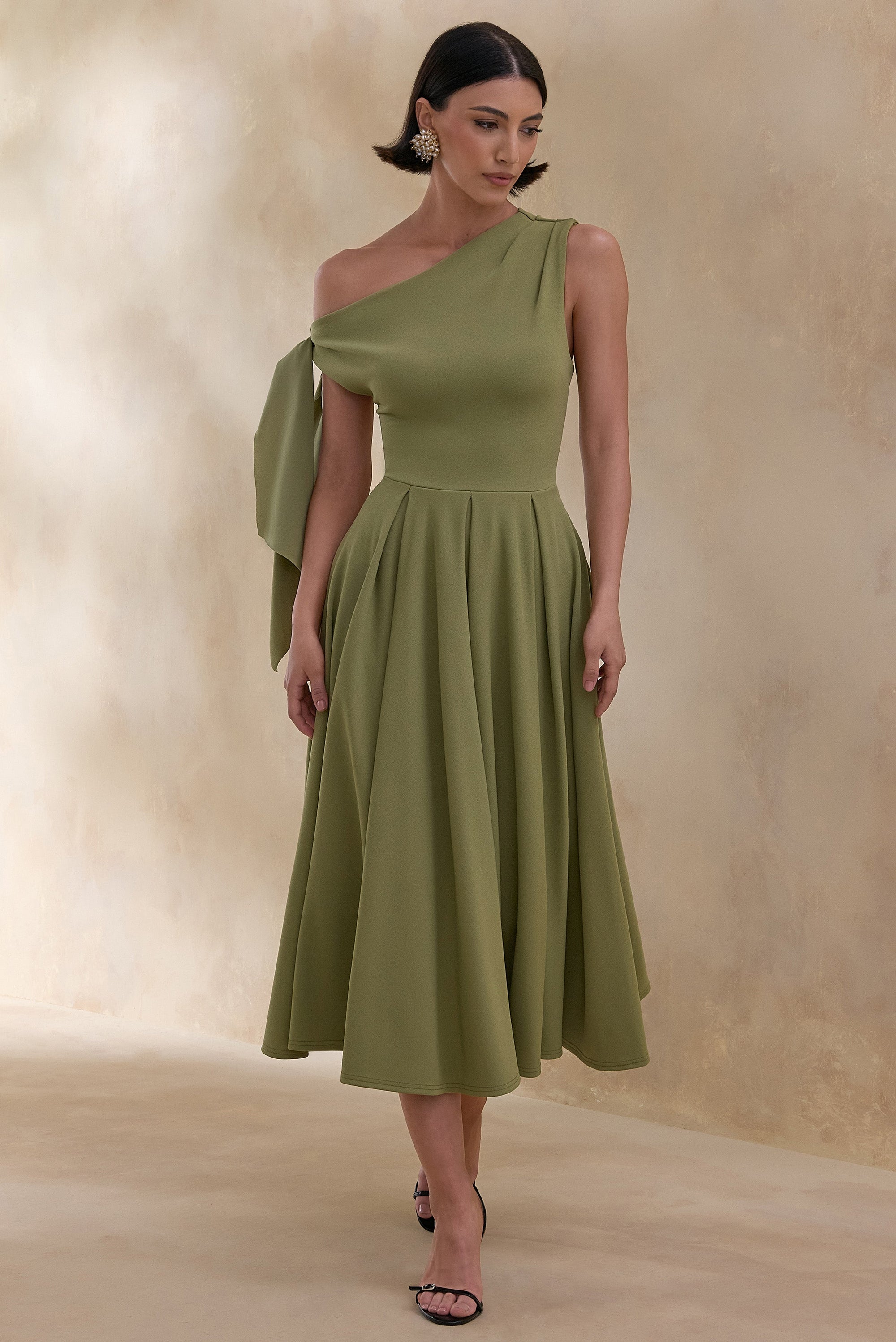 ECM_HR_CL137614031 Daring _ Olive Asymmetric-Neck Midi Dress With Knot-Detail2 (1).jpg