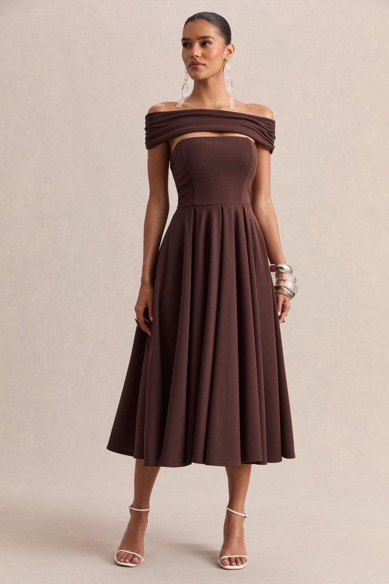 ECM_HR_CL137615022 - Mavina _ Brown Bardot-Neck Midi Dress 01.jpg
