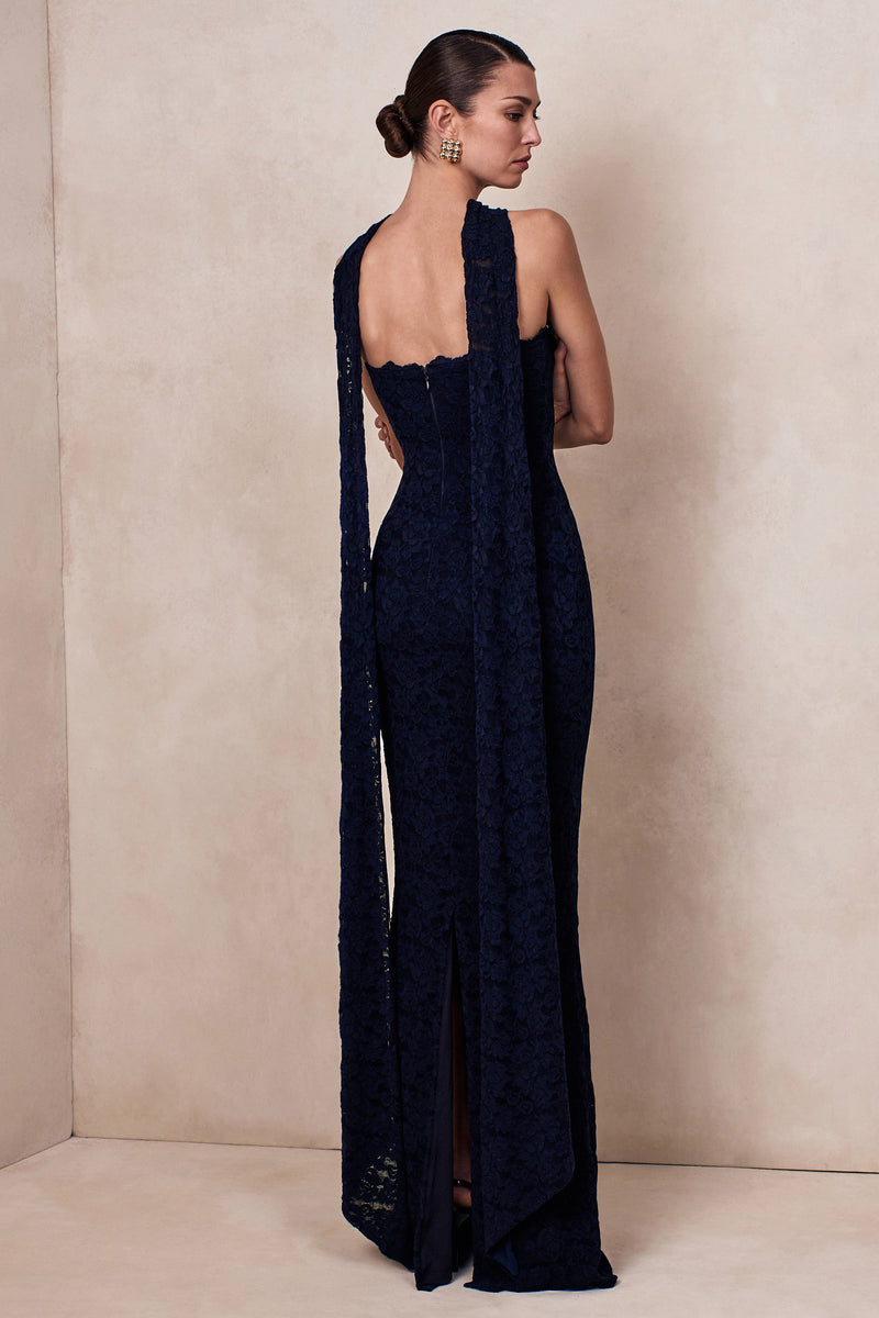 CL13762801006_ECM_CL137628010_-_Massima___Navy_Lace_Bandeau_Maxi_Dress_With_Scarf-Detail_07