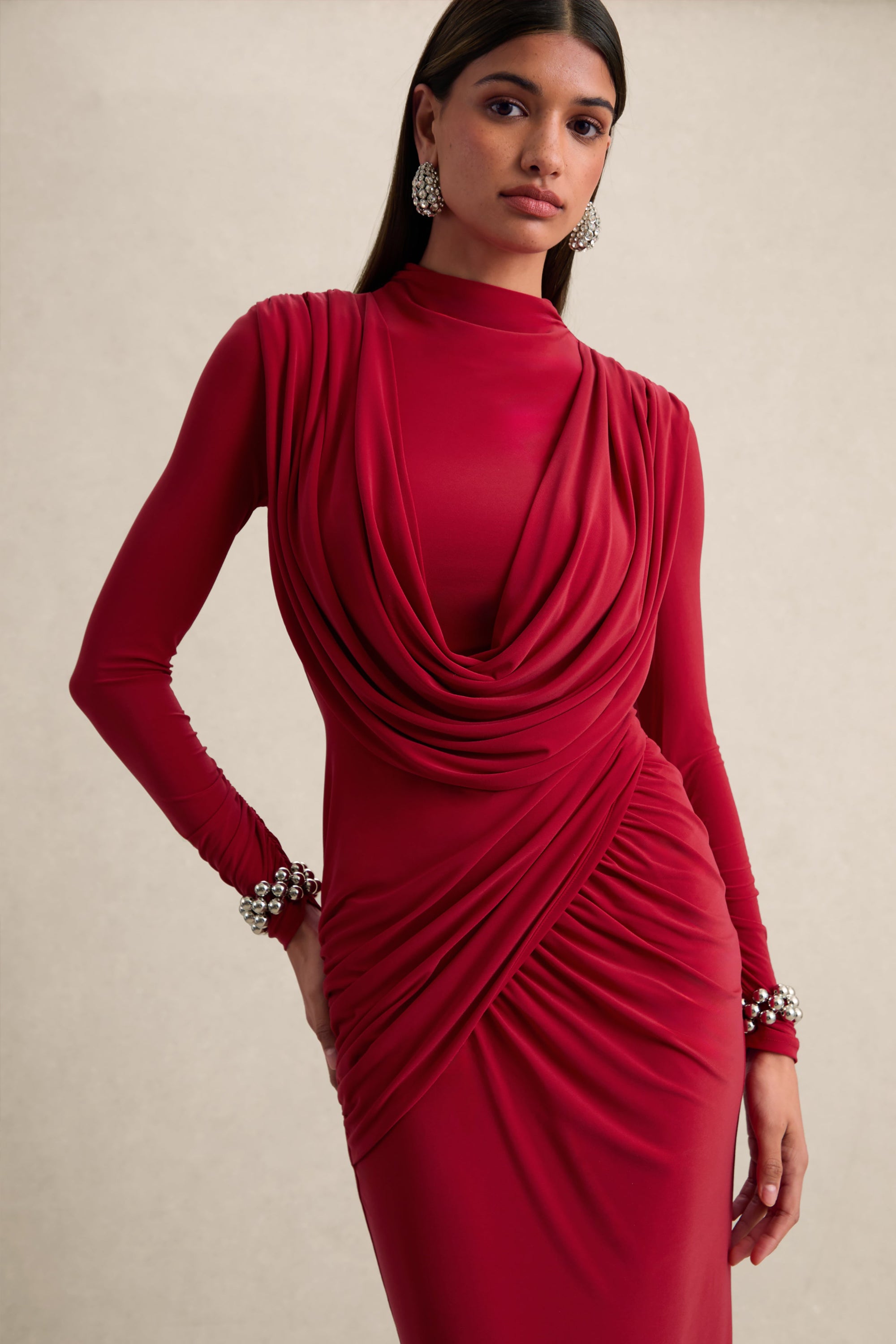 ECM_HR_CL137660100----Karinthia-_-Red-High-Neck-Maxi-Dress-With-Draped-Detailing-28.jpg