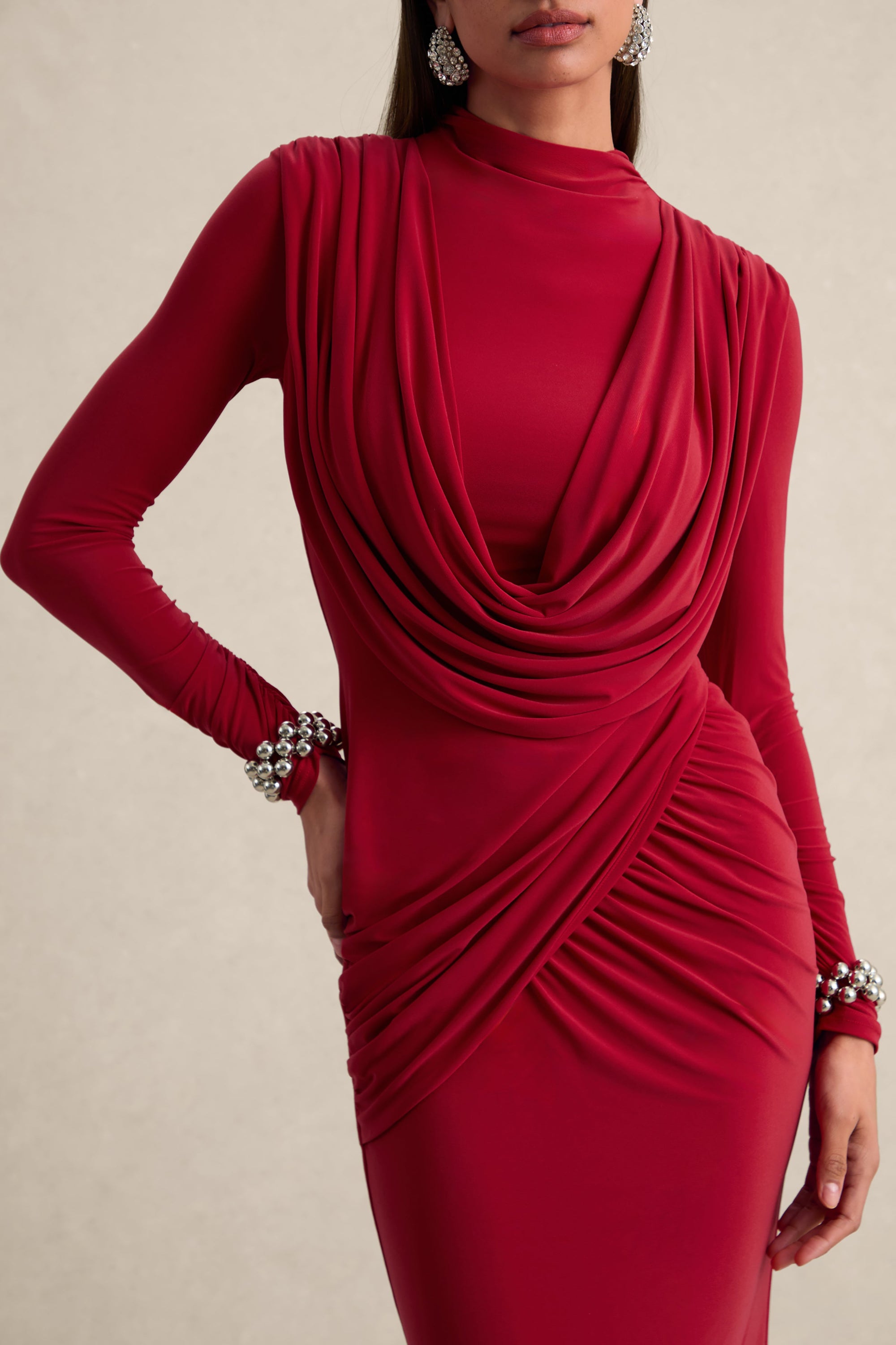 ECM_HR_CL137660100----Karinthia-_-Red-High-Neck-Maxi-Dress-With-Draped-Detailing-29.jpg