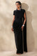 ECM_HR_CL137661001 - Gisara | Black High-Neck Maxi Dress With Sash And Draped-Detailing 0.jpg