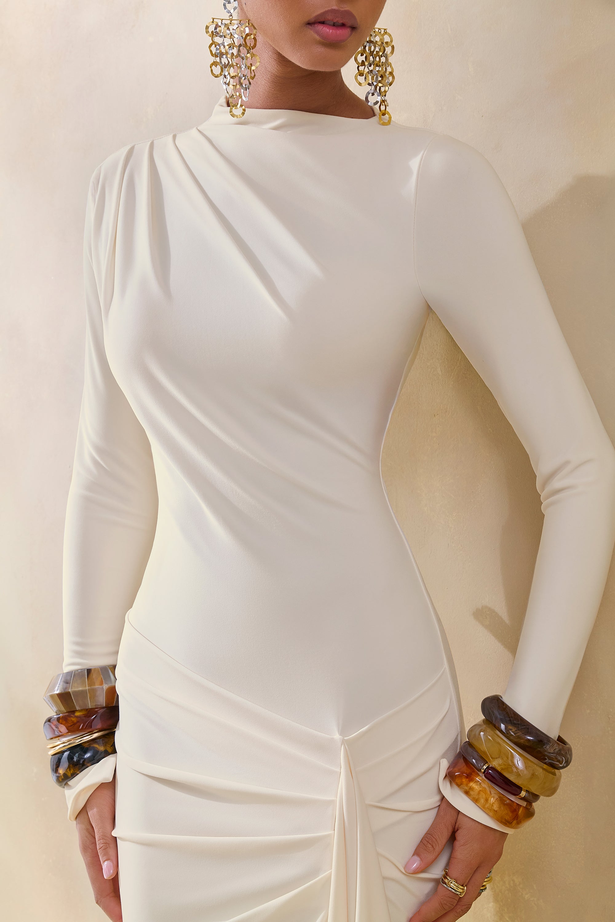 ECM_HR_CL137677111---Karessa-_-Cream-High-Neck-Maxi-Dress-With-Gathered-Detailing-And-Front-High-Split-4.jpg
