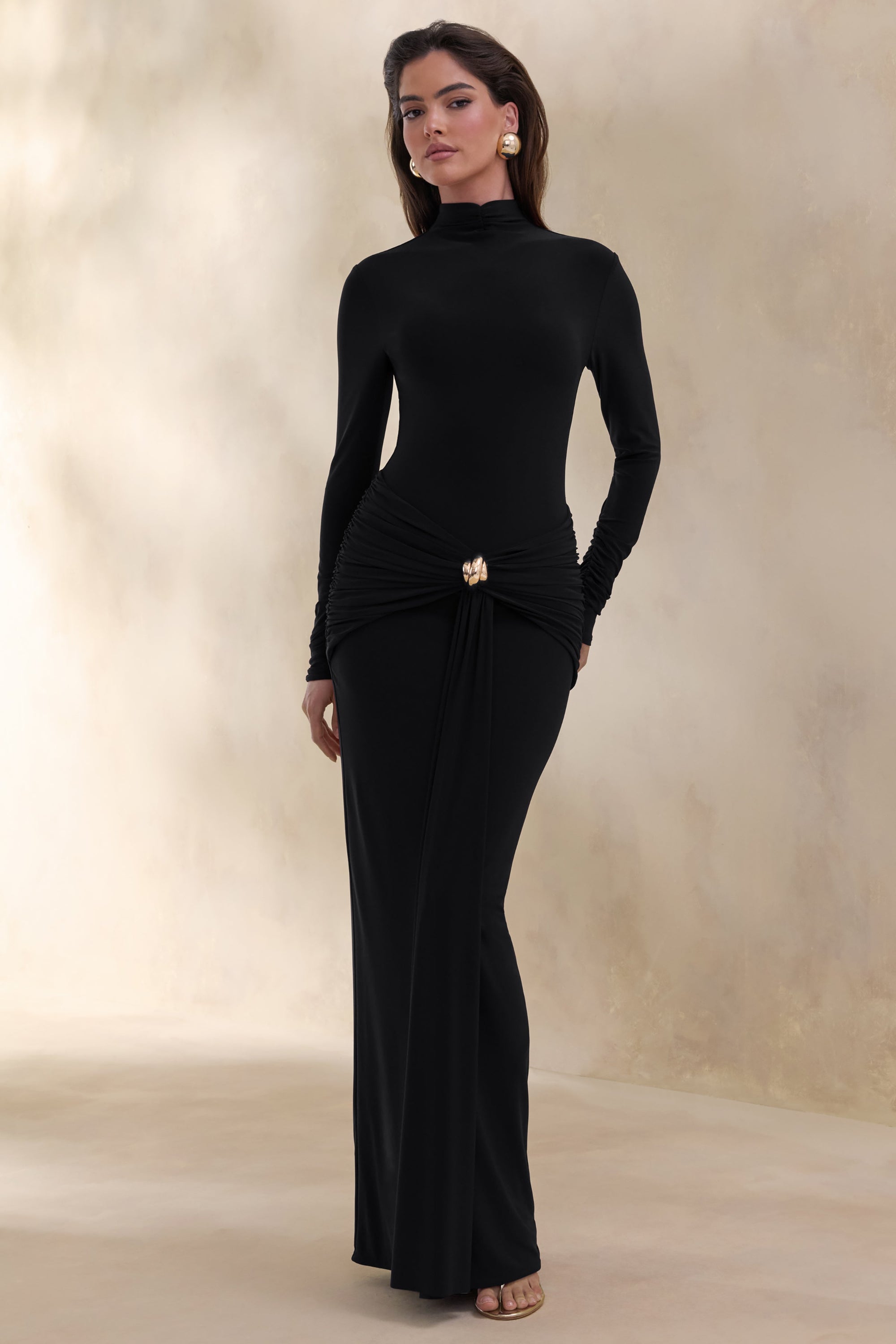 ECM_CL137678001---Ambrette-Black-High-Neck-Maxi-Dress-With-Gathered-Detailing_04.jpg