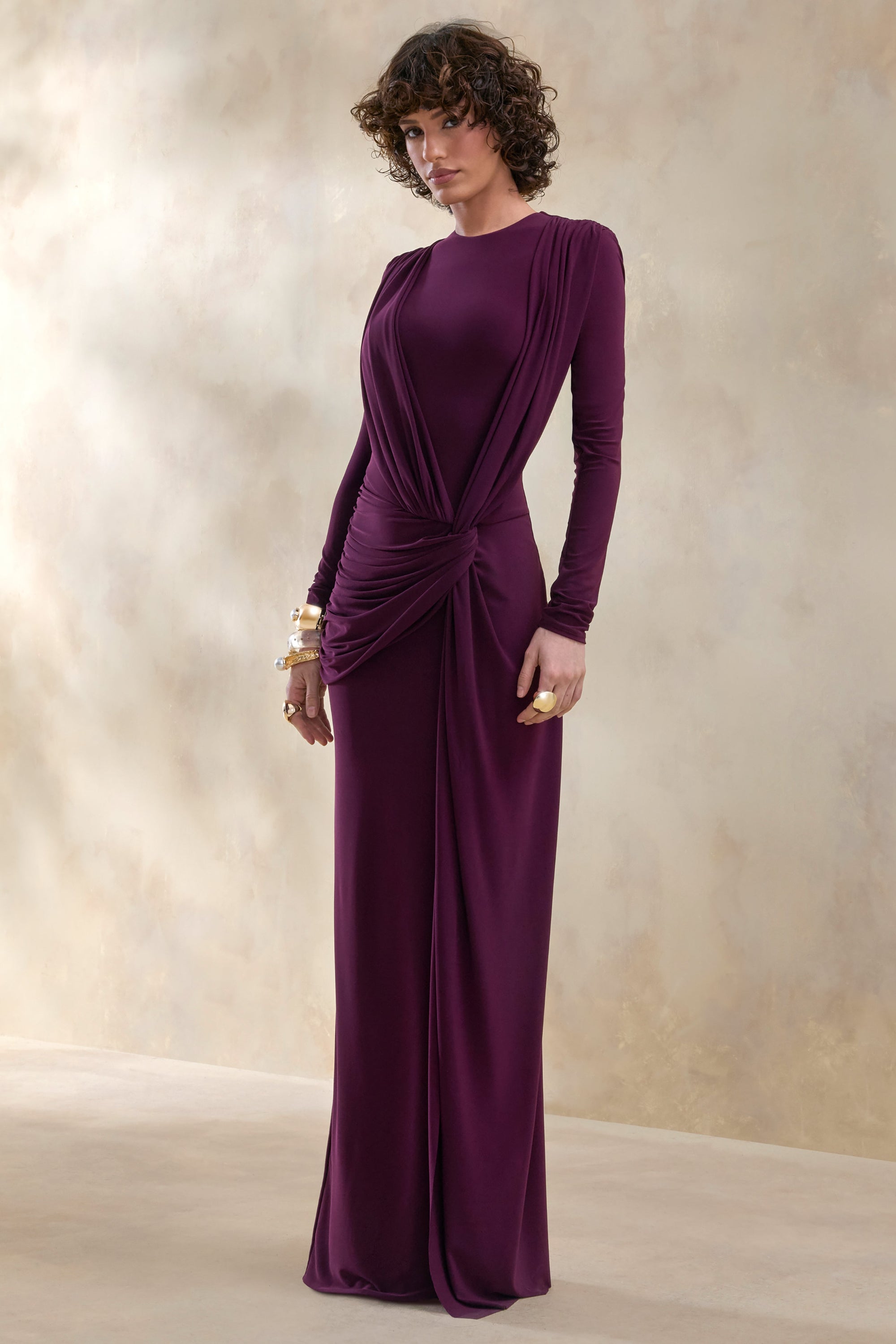 ECM_HR_CL137679090---Desirelle-_-Plum-Crew-Neck-Maxi-Dress-With-Gathered-Detailing-0.jpg