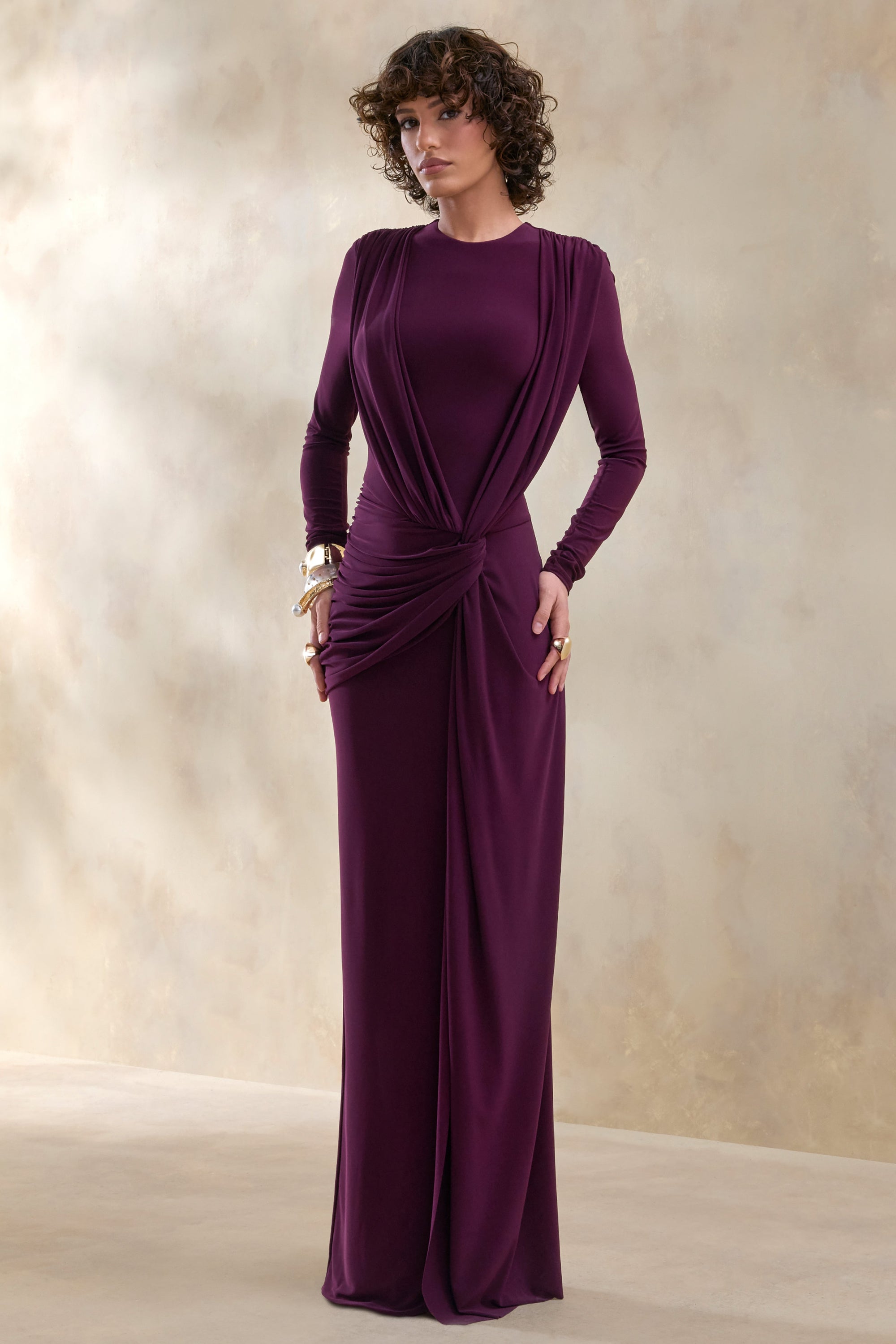 ECM_HR_CL137679090---Desirelle-_-Plum-Crew-Neck-Maxi-Dress-With-Gathered-Detailing-1.jpg