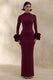 ECM_HR_CL137681090 - Jaselle | Dark Plum High-Neck Maxi Dress With Ruffled Satin-Cuffs 0.jpg