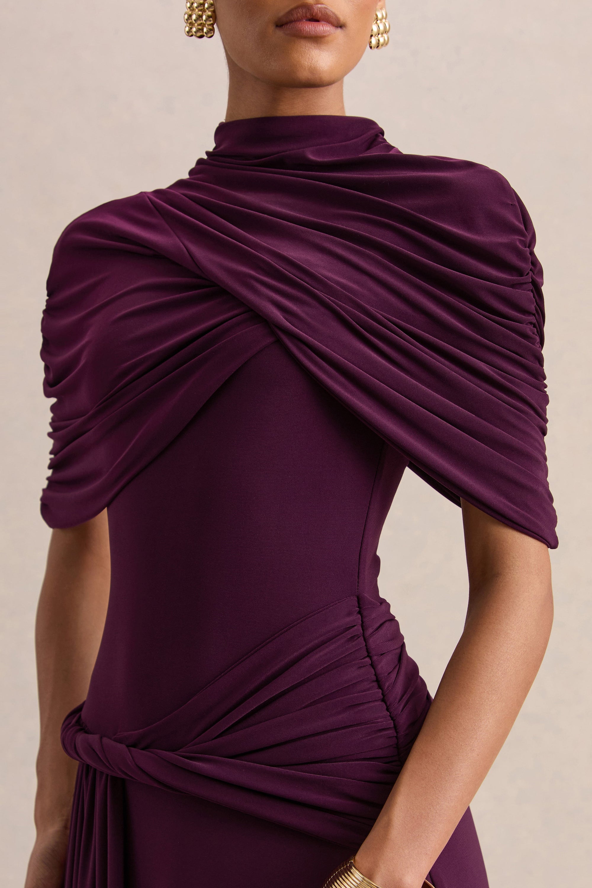 ECM_HR_CL137692090 - Evelisse _ Plum High-Neck Maxi Dress With Short-Cape Sleeves 04.jpg