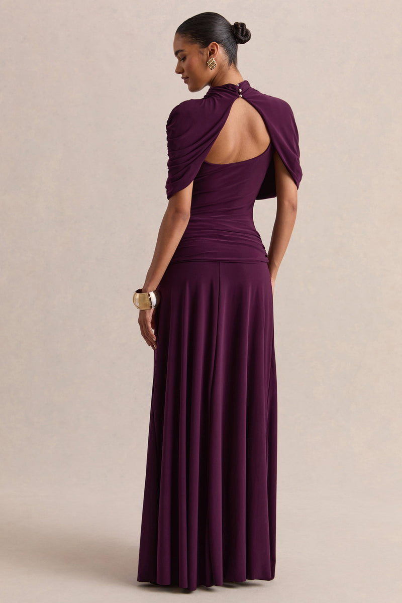 ECM_HR_CL137692090 - Evelisse _ Plum High-Neck Maxi Dress With Short-Cape Sleeves 05.jpg
