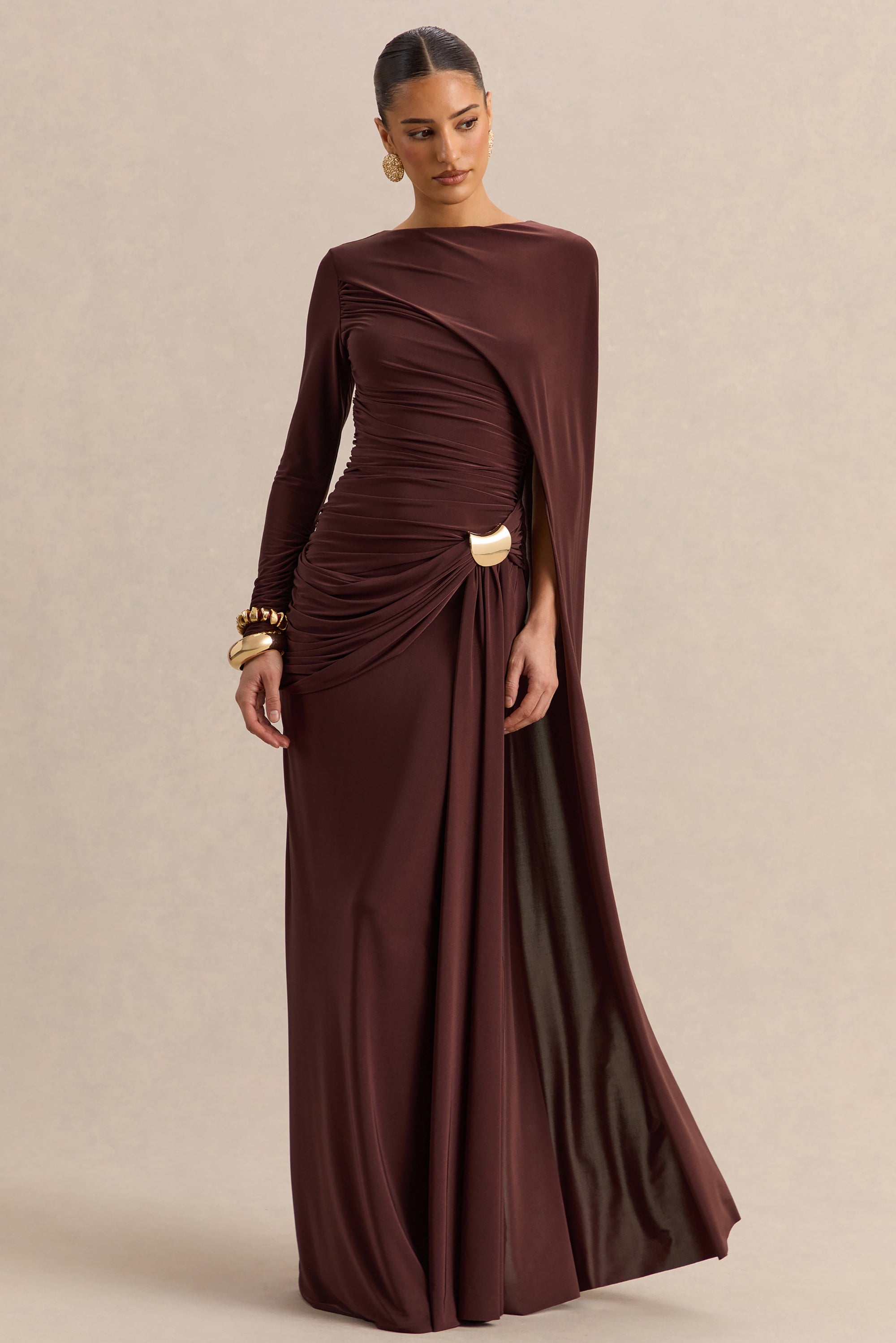 ECM_HR_CL137693022----Orintha-Brown-High-Neck-Maxi-Dress-With-Cape-And-Gold-Detail-0.jpg