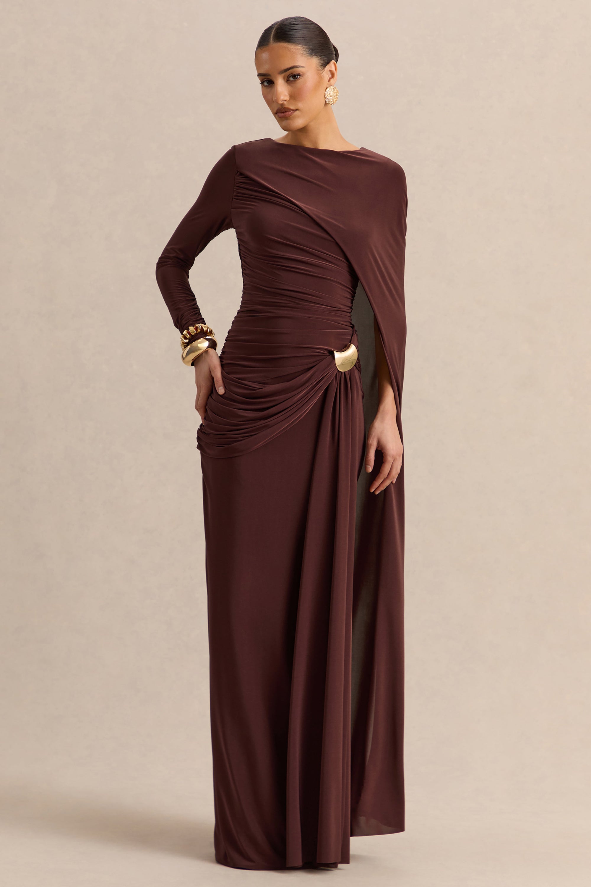 ECM_HR_CL137693022----Orintha-Brown-High-Neck-Maxi-Dress-With-Cape-And-Gold-Detail-1.jpg