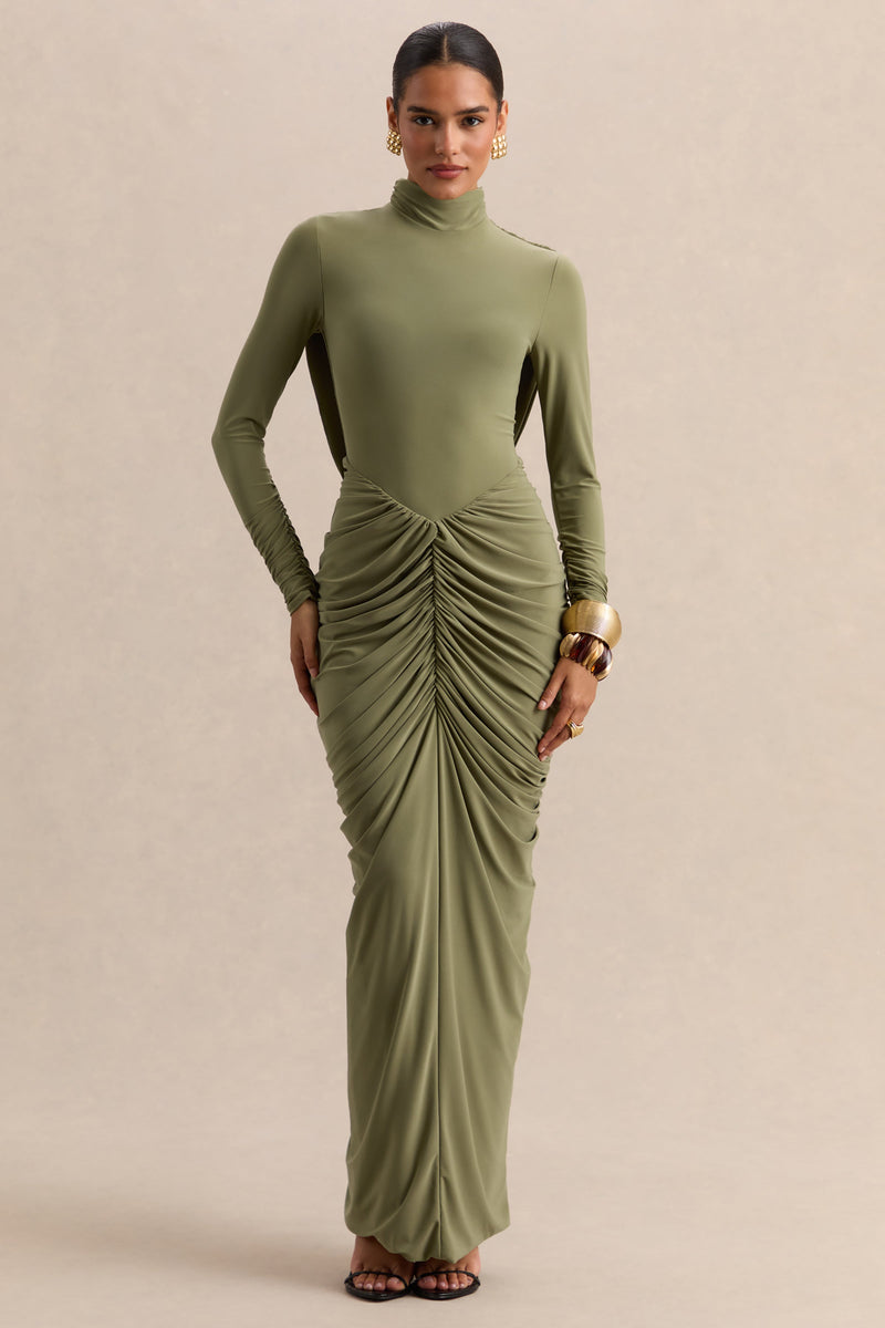 ECM_HR_CL137703031---Harmona-_-Olive-High-Neck-Maxi-Dress-With-Gathered-And-Draped-Detailing-5.jpg