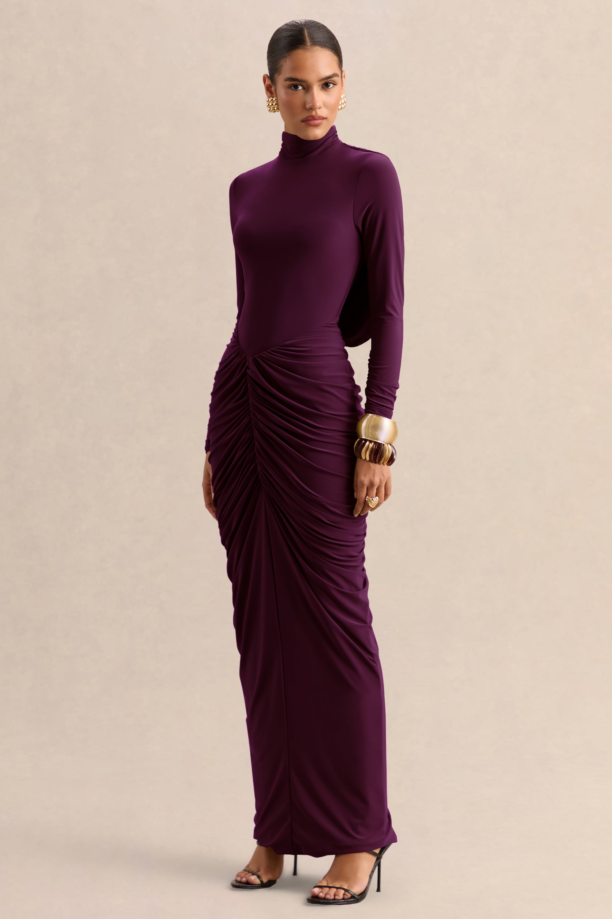 BGR_HR_CL137703090---Harmona---Dark-Plum-High-Neck-Maxi-Dress-With-Gathered-And-Draped-Detailing--1.jpg
