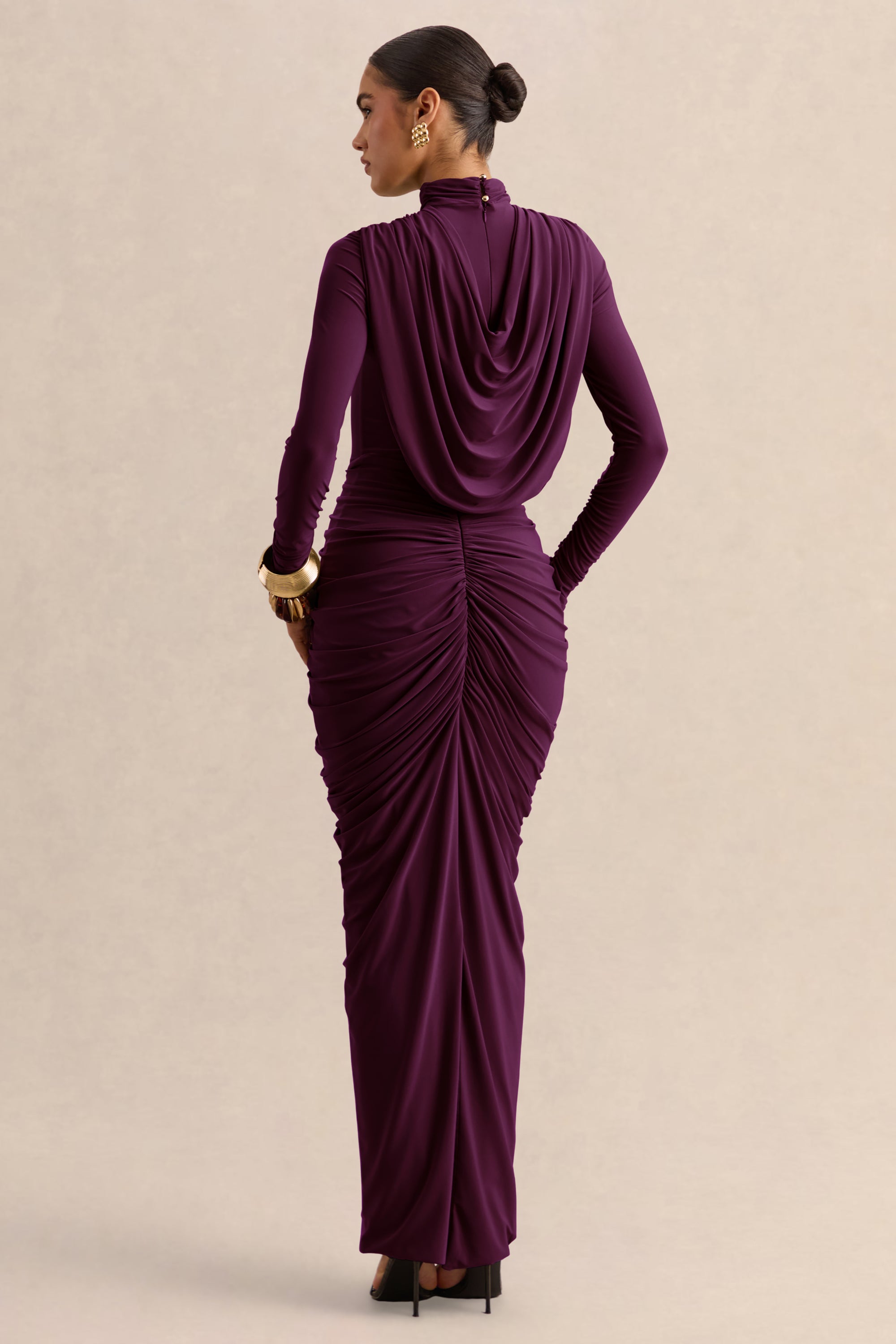 BGR_HR_CL137703090---Harmona---Dark-Plum-High-Neck-Maxi-Dress-With-Gathered-And-Draped-Detailing--4.jpg