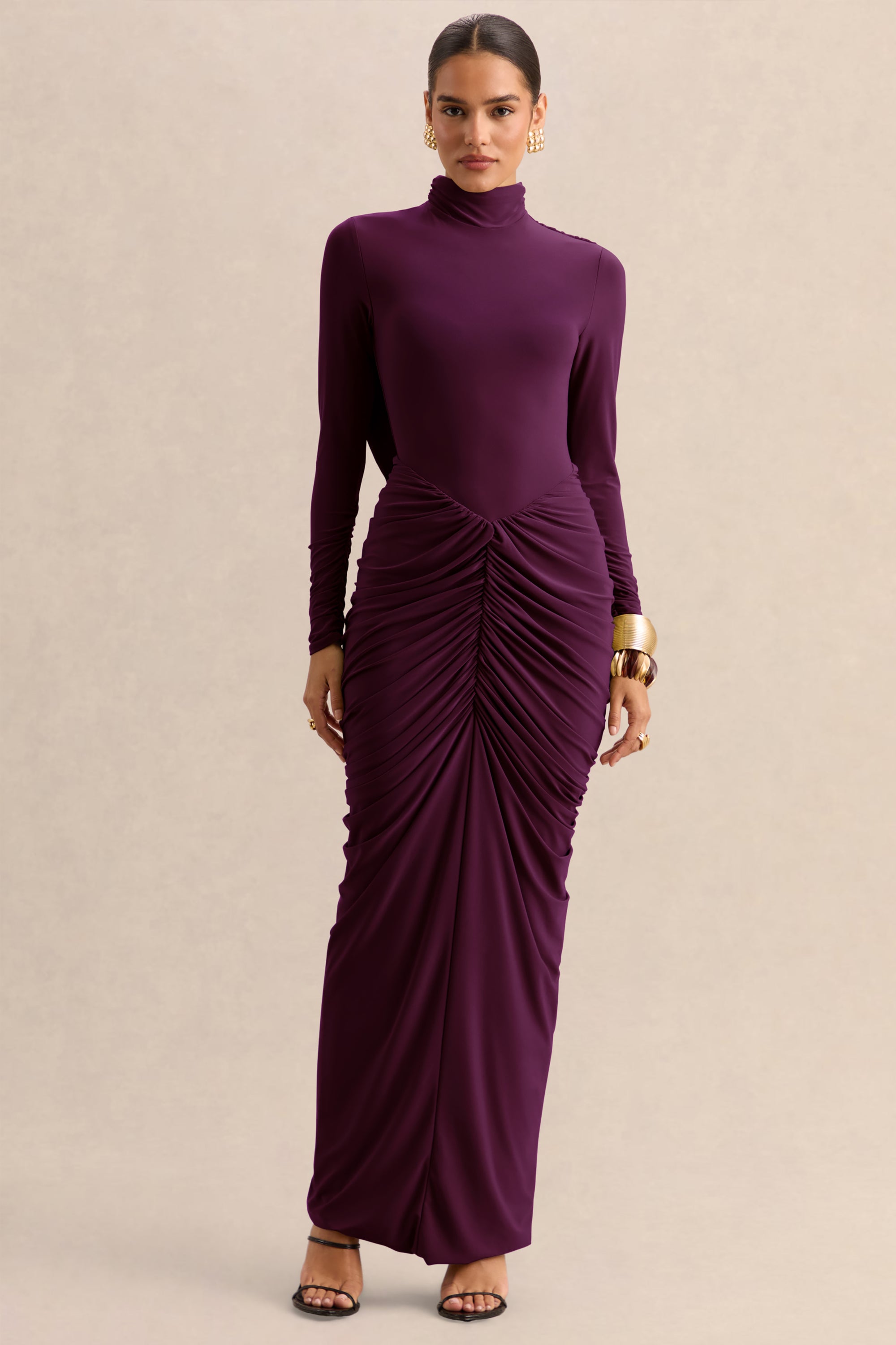 BGR_HR_CL137703090---Harmona---Dark-Plum-High-Neck-Maxi-Dress-With-Gathered-And-Draped-Detailing--6.jpg