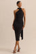 ECM_HR_CL138032001  - Devinae   Black Asymmetric-Neck Midi-Dress With Open-Back And Scarf-Detail 0.jpg