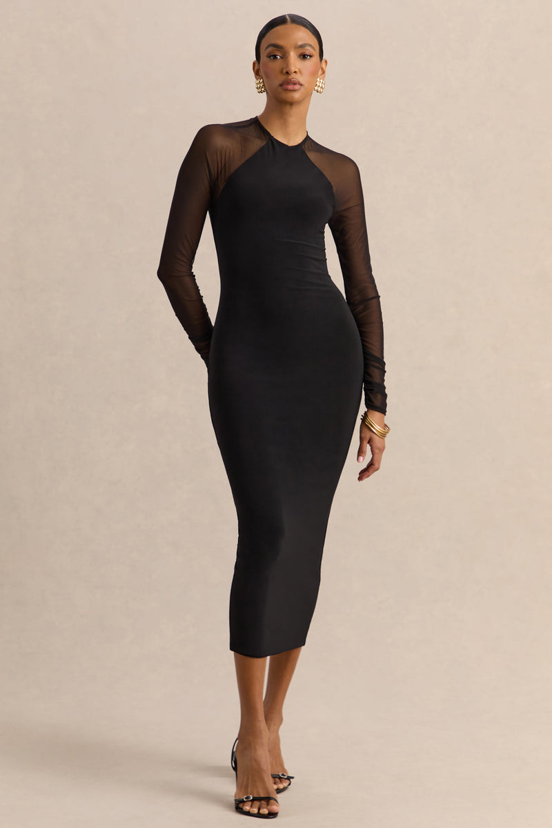 ECM_HR_CL138050001----Aurevia---Black-High-Neck-Midi-Dress-With-Long-Mesh-Sleeves-0.jpg