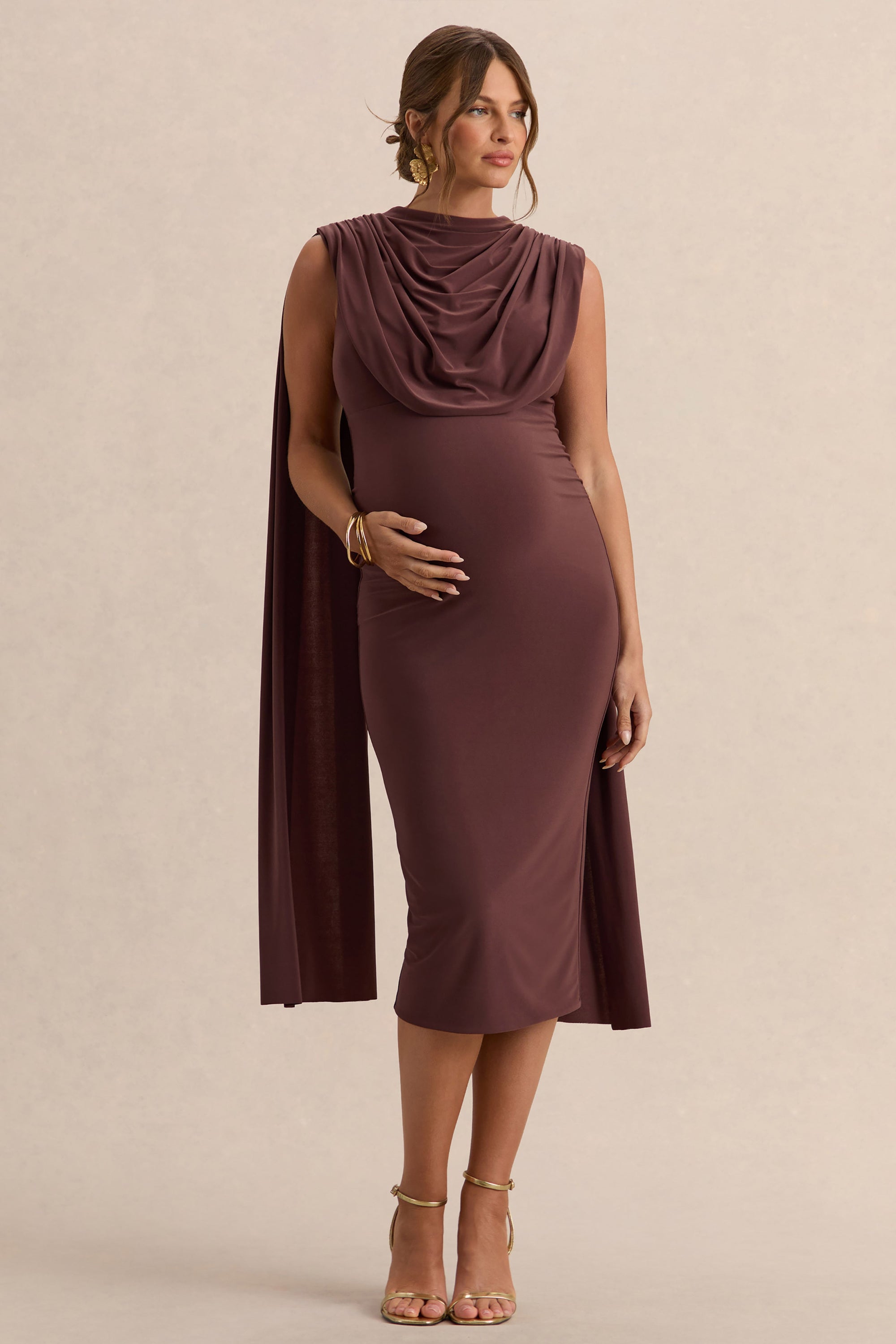 ECM_HR_CL138108022---Milaine-Dark-Brown-Round-Neck-Maternity-Midi-Dress-With-Cape-Sleeves-0.jpg