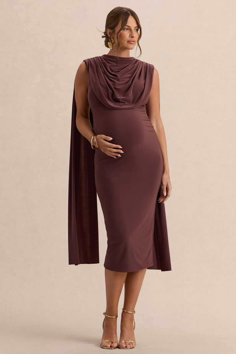 ECM_HR_CL138108022---Milaine-Dark-Brown-Round-Neck-Maternity-Midi-Dress-With-Cape-Sleeves-0.jpg