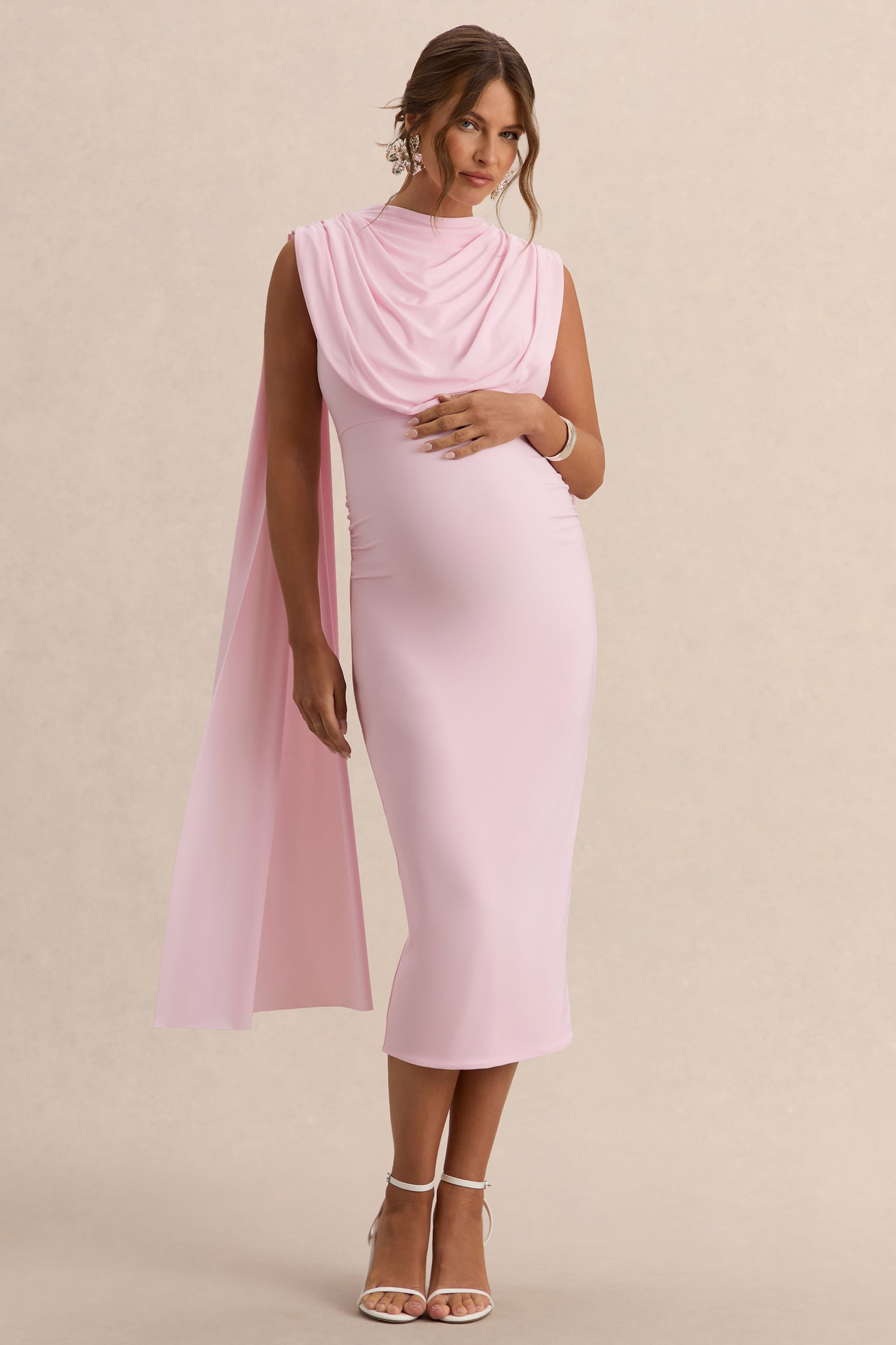 ECM_HR_CL138108081----Milaine-Light-Pink-Round-Neck-Maternity-Midi-Dress-With-Cape-Sleeves-1.jpg