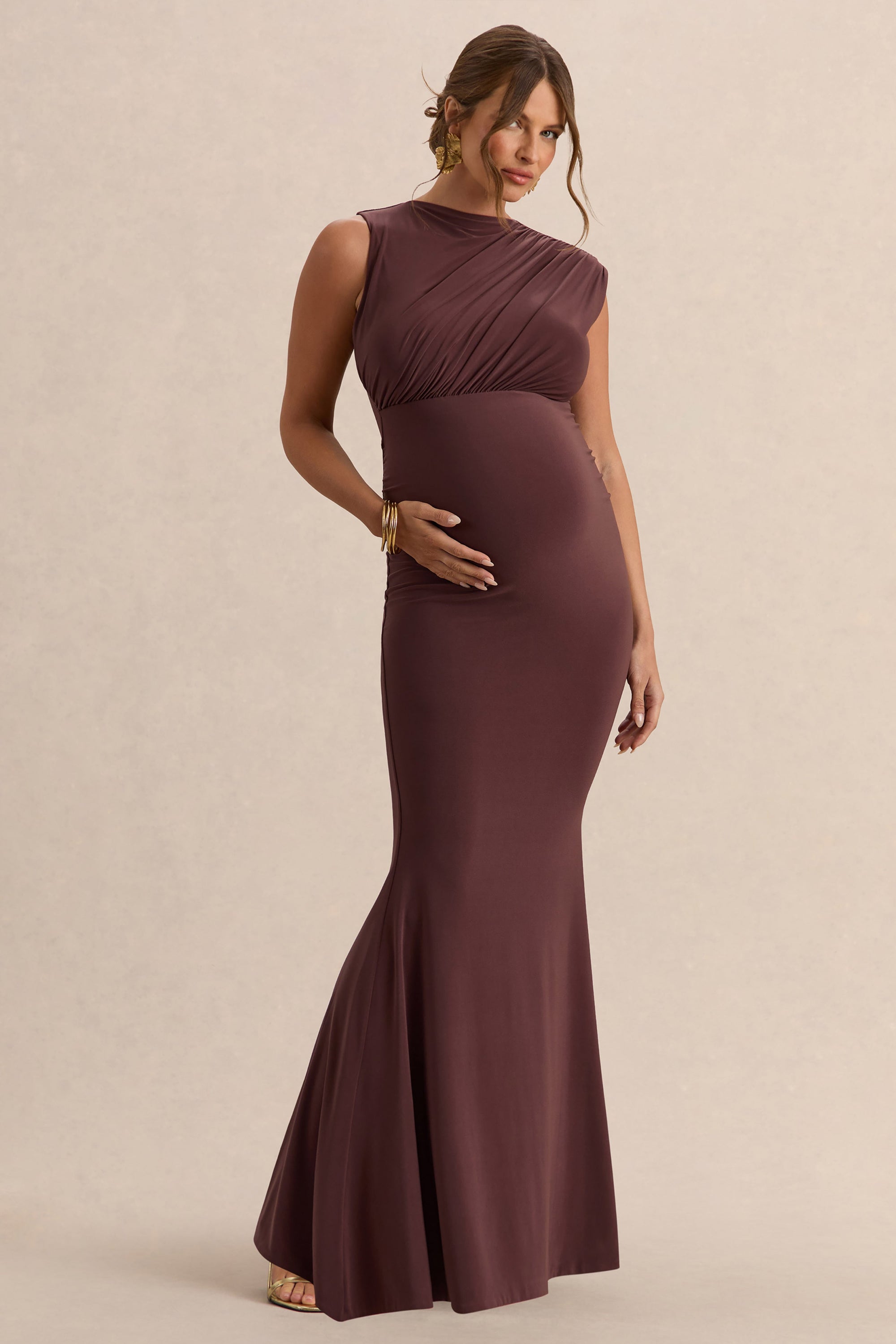 ECM_HR_CL138193022----Osanna-Dark-Brown-Wide-Neck-Maternity-Maxi-Dress-With-Ruched-Detailing-2.jpg